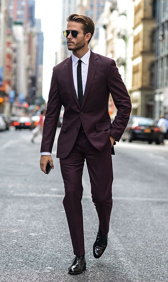 maroon tailored suits for other option formal workwear