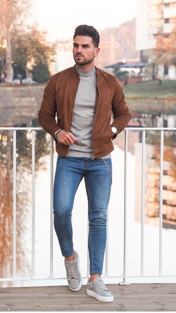 bomber jackets and long sleeve t-shirt for casual workwear