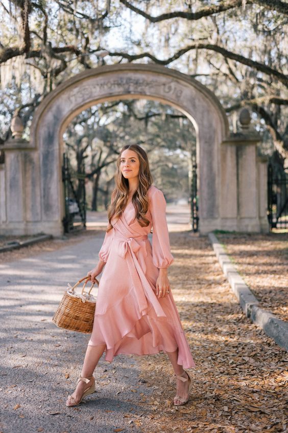 pastel satin midi dresses for pretty outfit style