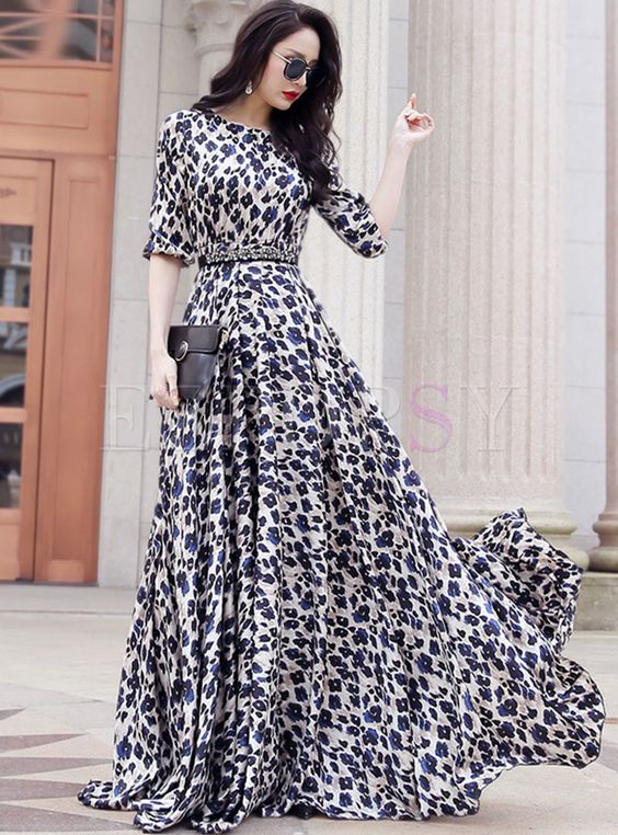 Sleeve Swing Maxi Dress to wear on formal event