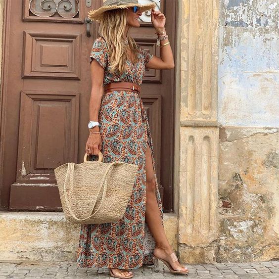 boho floral maxi dress to style your female fashion