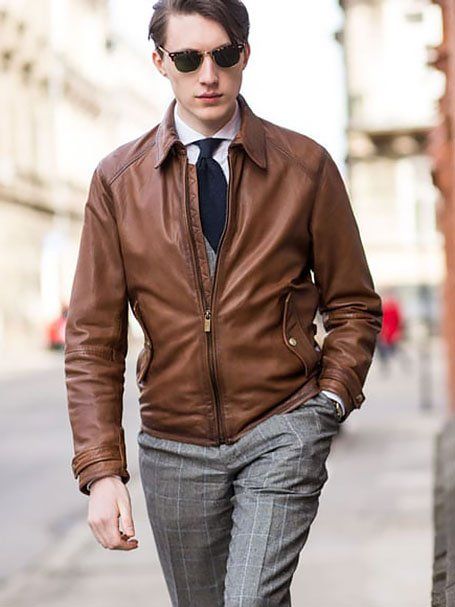 leather bomber jackets to become your formal men's outfit