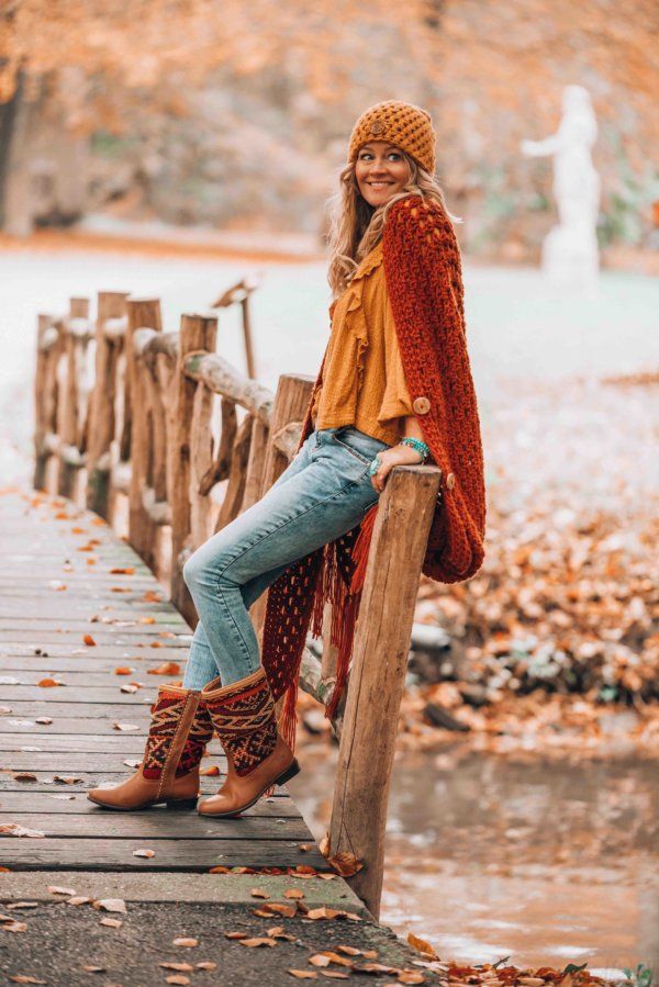 leather cowboy boots as your boho chic footwear