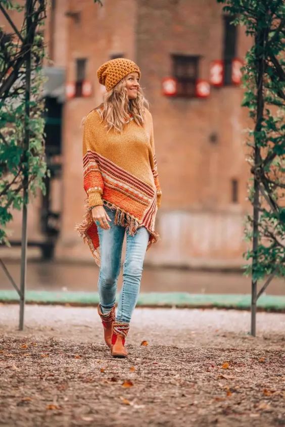 Boho chic style in your female winter outfits
