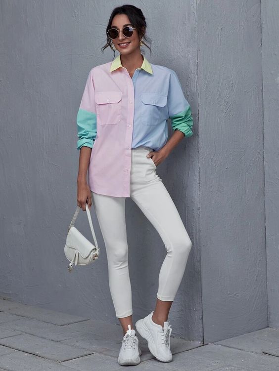 neutral and pastel colors in sporty outfits