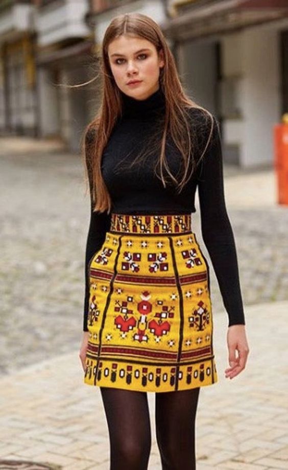 Ukrainian embroidery in your modern mini skirt