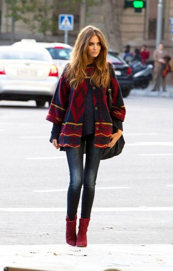 bohemian kilim patern on your winter coats