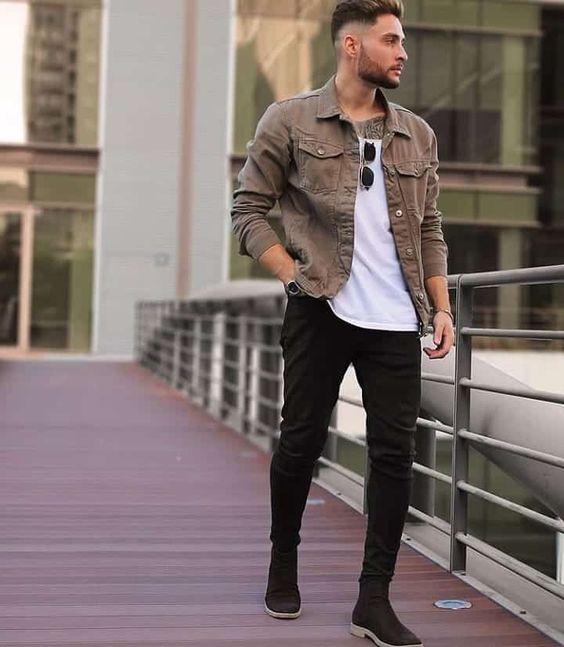 white t-shirt and black skinny jeans for spring fashion ideas