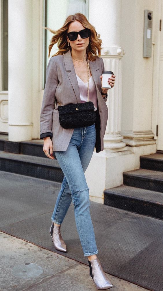 fashionable work outfit style with chelsea boots