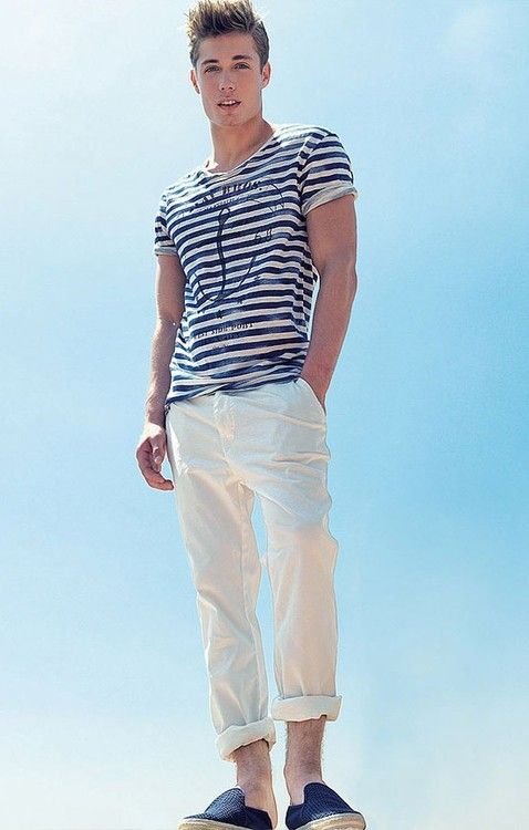 anchor patterns in men's outfit ideas for nautical fashion style