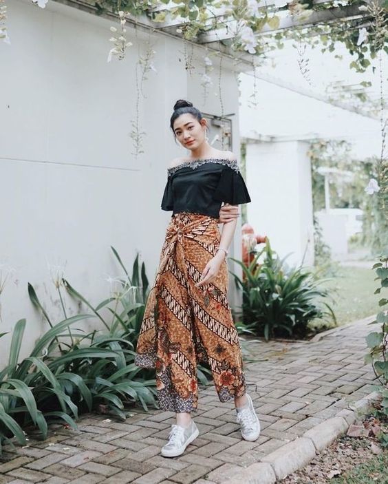 Indonesian batik in a modern outfit style