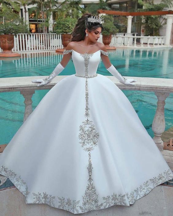 Disney princess ball gown wedding dress style