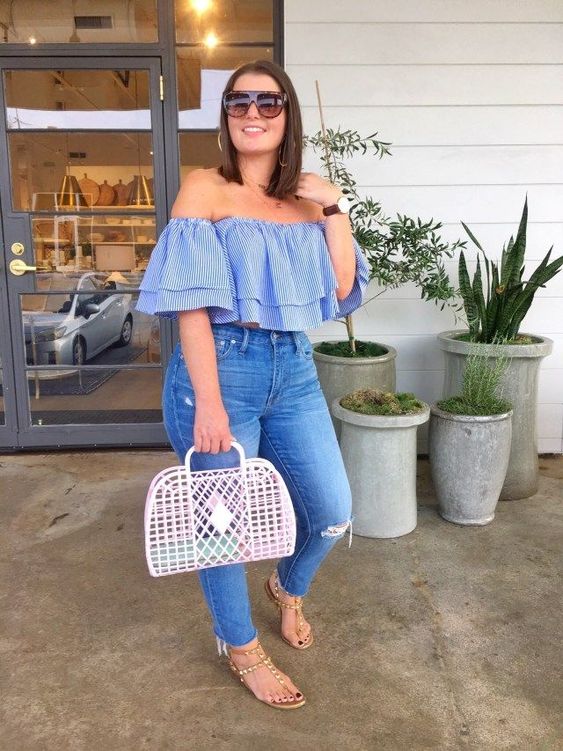 off shoulder tops for summer outfits