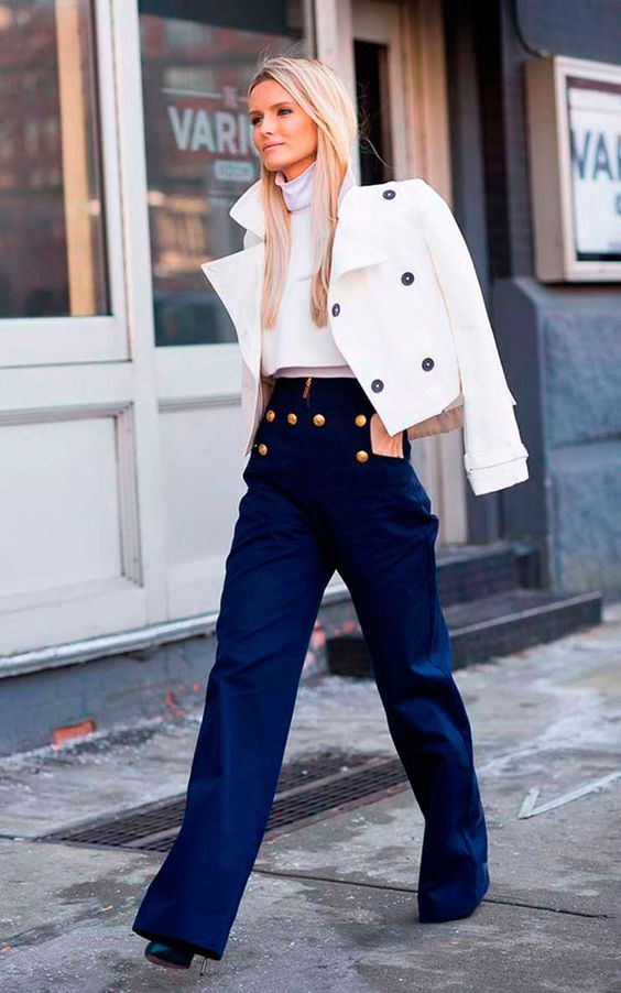 trendy nautical style in sailor pants