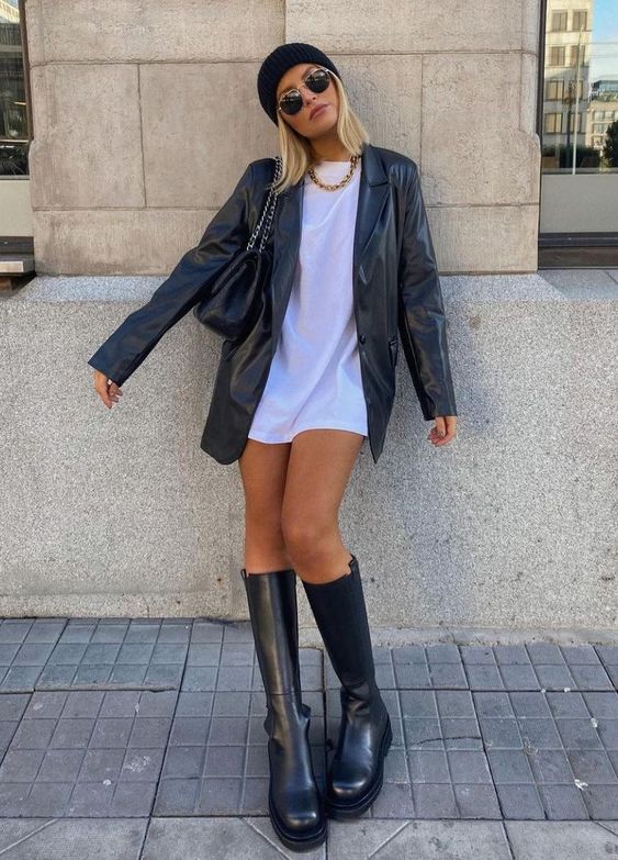 knee rain boots for trendy style