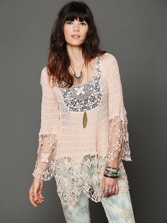  nude lace top for vintage and bohemian style