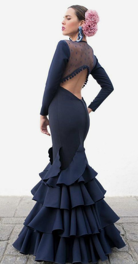 Flamenco dress is an elegant modern folk dress in spanish