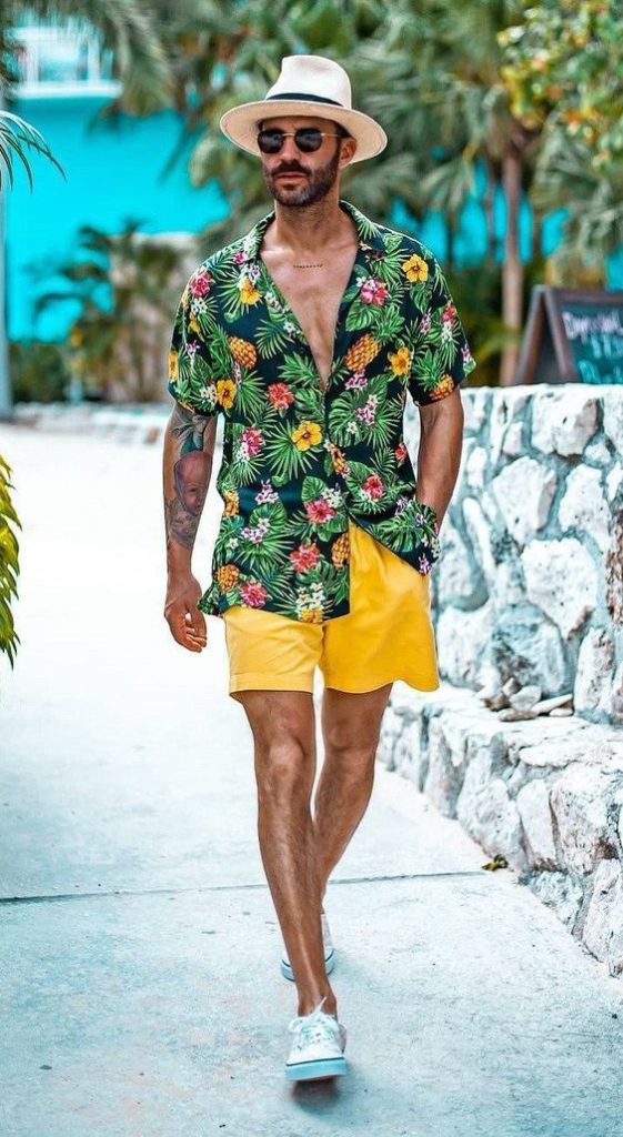 tropical shirts for essential beach outfits