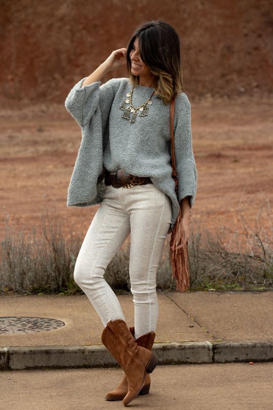 light grey colors in shabby chic outfit ideas