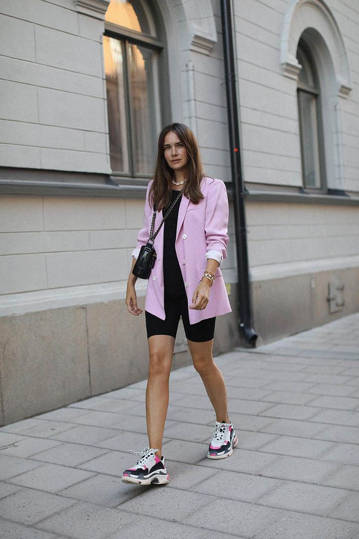 pink blazer to present pretty pastel ideas in women's outfits