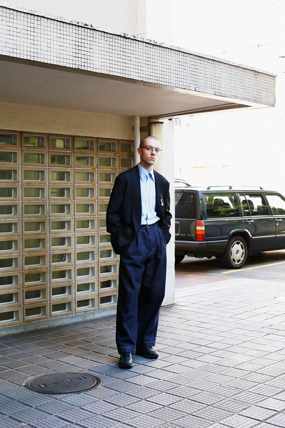 formal look with oversized blazer and trousers