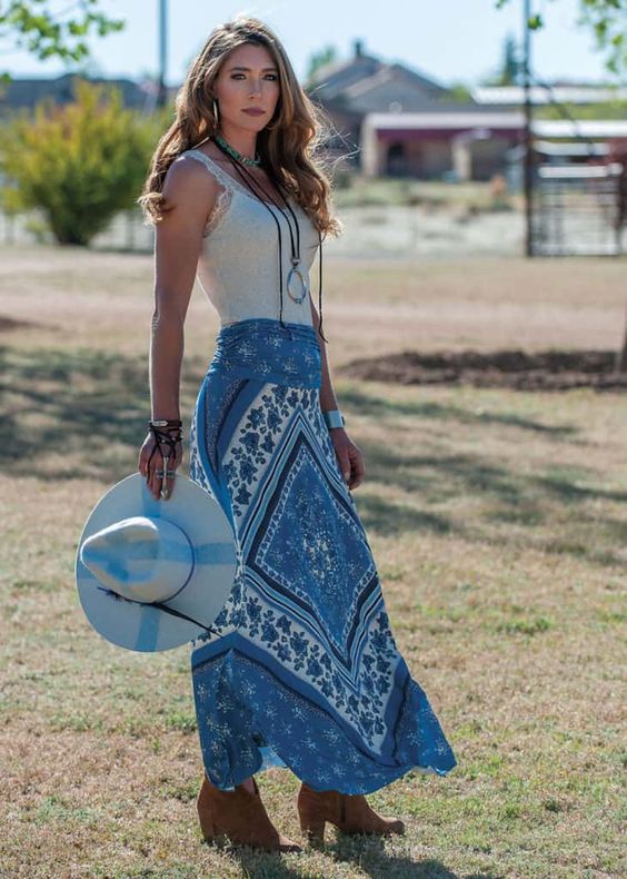 bohemian maxi skirt