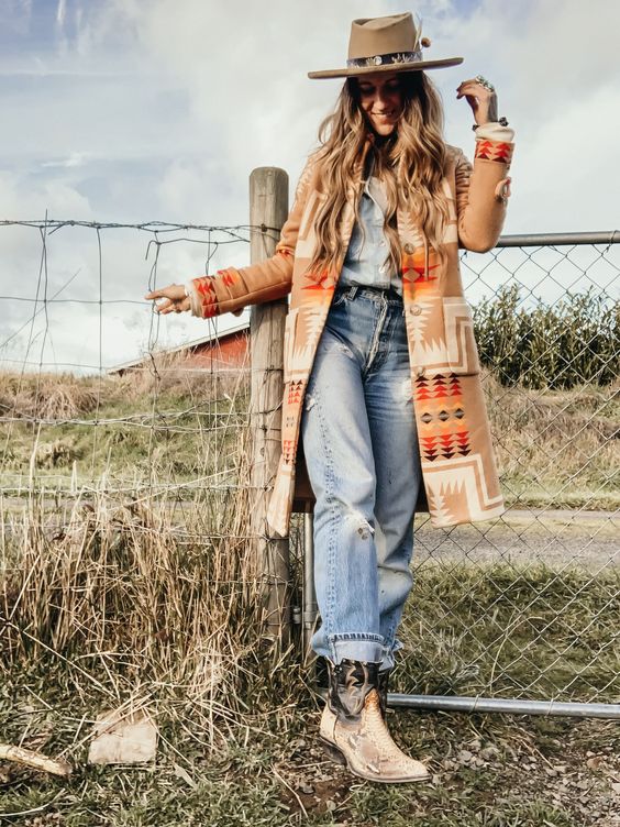 bohemian patterns in women's coats