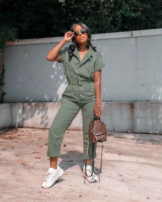 Green Romper for Safari Outfit style