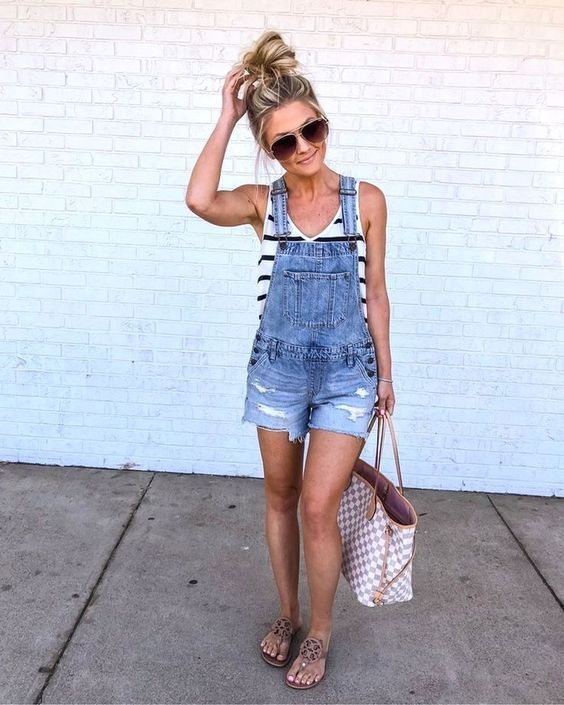 denim romper shorts for stylish summer outfits