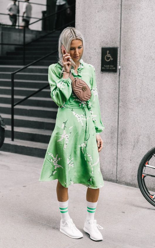 Perfecting Your Street Style with dress and sneakers