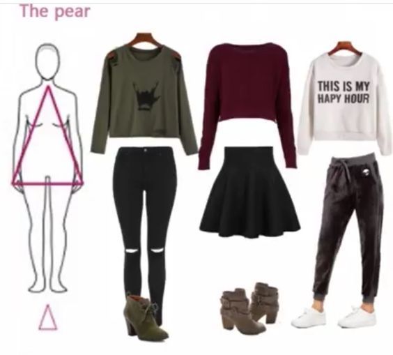 Fashion style that appropriate for pear (triangle) body shape