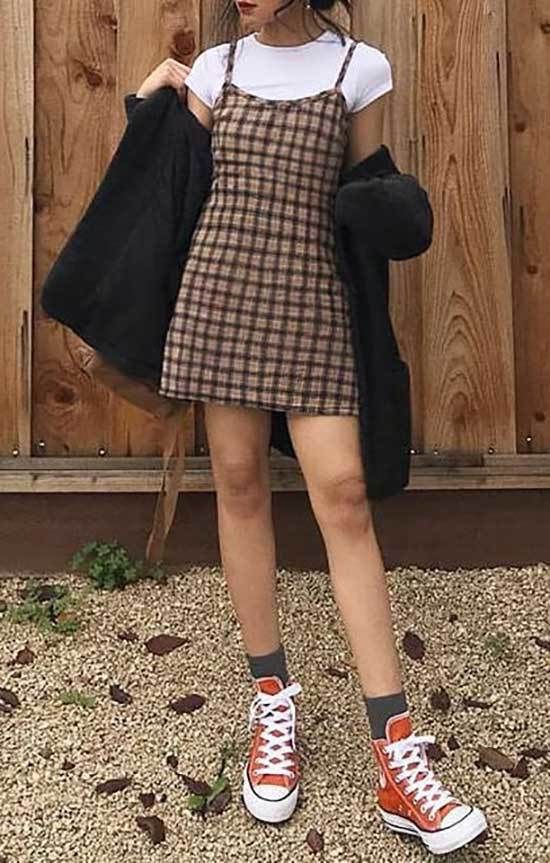 Plaid Mini Dress Look